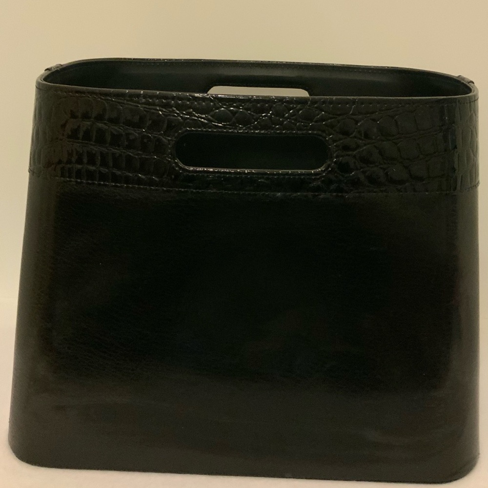 Faux Crocodile Embossed Magazine/File Tote